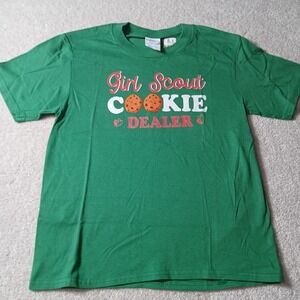 Girl Scout Cookie Dealer Cool Bake Shop Owner Bakery Youth Unisex Tshirt Small